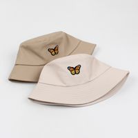 Fashion Butterfly Flat Top Short Brim Fisherman Hat main image 5
