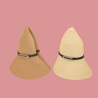 Korean Fashion Belt Buckle Wide-brimmed Straw Hat main image 4
