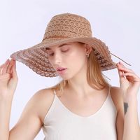 Korean Fashion Big Eaves Breathable Lace Straw Hat main image 1