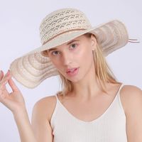 Korean Fashion Big Eaves Breathable Lace Straw Hat main image 5
