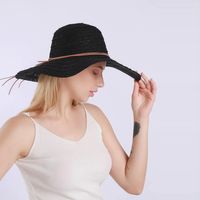 Korean Fashion Big Eaves Breathable Lace Straw Hat main image 4