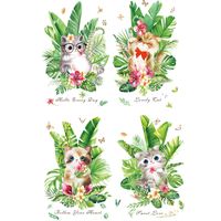 Fashion Green Plant Photo Frame Potted Kitten Wall Stickers main image 6
