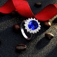 أزياء خاتم الماس الكريستال كبيرة main image 6