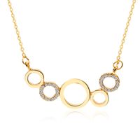 New Circle Pendant Alloy Diamond Necklace main image 1