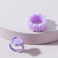 Fashion Geometric Resin Ring Set main image 2