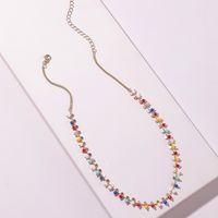 Fashion Crystal Glass Chain Necklace main image 1