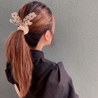 Korean Multi-layer Bead Chain Polka Dot Bow Hair Scrunchies main image 1