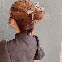 Korean Multi-layer Bead Chain Polka Dot Bow Hair Scrunchies main image 4