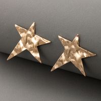 Simple Fashion Star Golden Five-pointed Star Earrings main image 1