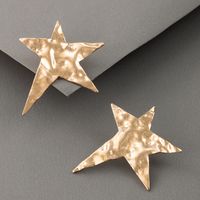 Simple Fashion Star Golden Five-pointed Star Earrings main image 5