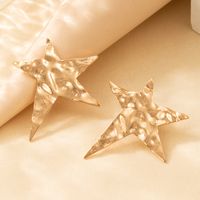 Simple Fashion Star Golden Five-pointed Star Earrings main image 6