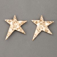 Simple Fashion Star Golden Five-pointed Star Earrings main image 7