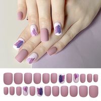 Korean 24 Pieces Of Finished Fake Nails main image 1