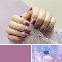 Korean 24 Pieces Of Finished Fake Nails main image 3