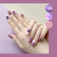 Korean 24 Pieces Of Finished Fake Nails main image 5