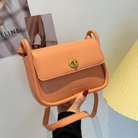 Simple Candy Color Lock Flap Small Square Bag main image 2