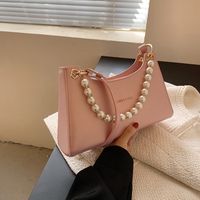 Fashion Large Pearl Handle One-shoulder Underarm Bag main image 6