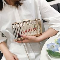 Korean Chain Metal Hollow Messenger Small Bag main image 1