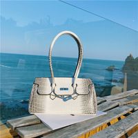 Fashion Texture Stone Pattern Gradient Color One-shoulder Small Square Bag main image 1