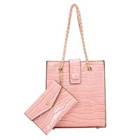 Fashion Stone Pattern Buckle One-shoulder Messenger Chain Tote Bag main image 3