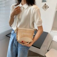 Korean Fashion Straw Woven Messenger Small Square Bag main image 6