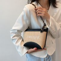 Korean Fashion Straw Woven Messenger Small Square Bag main image 5