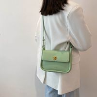Simple Candy Color Lock Flap Small Square Bag sku image 4