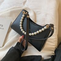 Fashion Large Pearl Handle One-shoulder Underarm Bag sku image 4