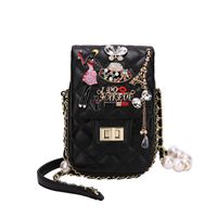 Fashion Geometric Diamond-encrusted One-shoulder Messenger Bag sku image 3