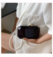 Fashion Acrylic Transparent Shoulder Messenger Small Square Bag sku image 2