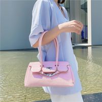 Fashion Texture Stone Pattern Gradient Color One-shoulder Small Square Bag sku image 4