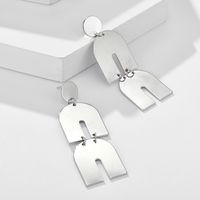 Simple Irregular Silver Alloy Earrings Wholesale main image 3