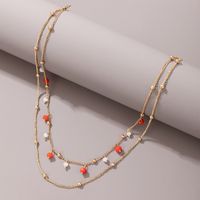New Bohemian Colored Bead Multi-layer Necklace sku image 1