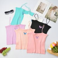 Fashion Butterfly Embroidery Knitted Camisole main image 3