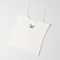 Fashion Butterfly Embroidery Knitted Camisole sku image 1