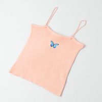 Fashion Butterfly Embroidery Knitted Camisole sku image 5