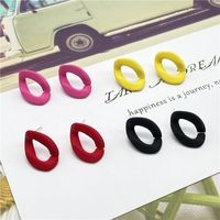 Simple Fashion Color Acrylic Chain Open Earrings main image 1