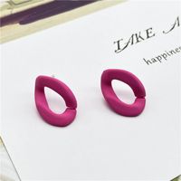 Simple Fashion Color Acrylic Chain Open Earrings main image 5