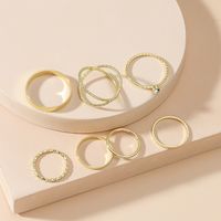 Simple Geometric Circle 7-piece Ring Wholesale main image 3