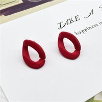 Simple Fashion Color Acrylic Chain Open Earrings sku image 1