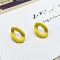 Simple Fashion Color Acrylic Chain Open Earrings sku image 2