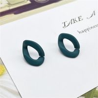 Simple Fashion Color Acrylic Chain Open Earrings sku image 3