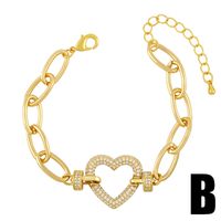 Punk Personality Exaggerated Heart Thick Chain Bracelet main image 4