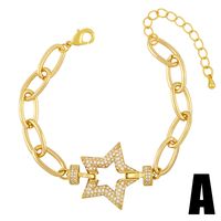 Punk Personality Exaggerated Heart Thick Chain Bracelet sku image 1