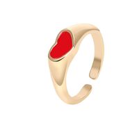 Simple Fashion Red Black Heart Alloy Ring Wholesale main image 6