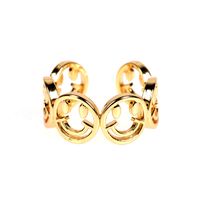 Fashion Personality Hollow Smiley Face Open Ring main image 6