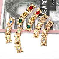 Fashion Alloy Diamond-studded Square Earrings main image 5