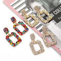 Fashion Geometric Alloy Diamond Earrings main image 5