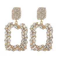 Fashion Geometric Alloy Diamond Earrings sku image 1