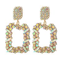 Fashion Geometric Alloy Diamond Earrings sku image 2